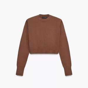 Zara Brown Crew Neck Sweater